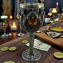 Load image into Gallery viewer, Medieval Viking Goblet Norse Warrior Chalice Resin Drinking Cup Fantasy Decor