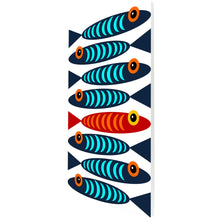 Load image into Gallery viewer, RED HERRING Ceramic Art Tile by Katie Pearson 30x20cm - Ready to Hang Wall Decor
