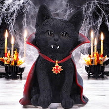 Load image into Gallery viewer, Gothic Vampire Black Cat Figurine Halloween Collectible Spooky Home Decor Ornament