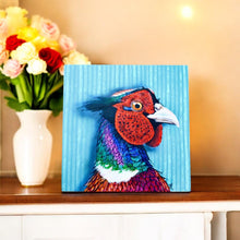 Load image into Gallery viewer, Pheasant Ceramic Art Tile by Victoria Coleman - 20x20 cm Wall Decor - Vibrant Wildlife Art