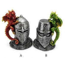 Charger l'image dans la galerie, Dragon Knight Helmet Figurines Medieval Armour Fantasy Gothic Ornaments Decor