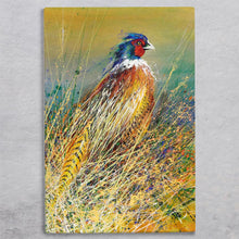 Load image into Gallery viewer, THE PHEASANT EMERGES Ceramic Art Tile by D. Finney 30x20cm - Stunning Wildlife Decor