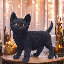 Load image into Gallery viewer, Charmed Companion Black Cat Figurine – 20cm Enchanting Animal Decor
