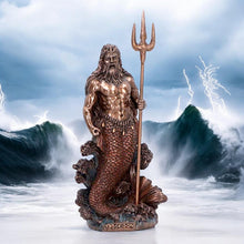 Charger l'image dans la galerie, Poseidon God of the Sea Bronze Figurine 18.5cm | Mythology Decor Statue Gift