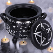 Load image into Gallery viewer, Big Witch Energy Cauldron Storage Box | Wiccan Witchcraft Decor | Hand-Painted