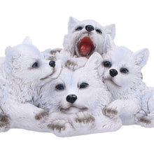 Laden Sie das Bild in den Galerie-Viewer, Wolf Family Figurine with Playful Pups Wildlife Decor Sculpture Animal Ornament