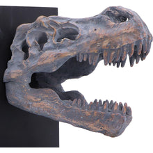 Load image into Gallery viewer, Tyrannosaurus Rex Skull Bookends Dinosaur Skeleton Display Jurassic Decor