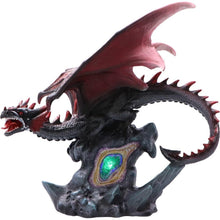 Load image into Gallery viewer, Majestic Fantasy Dragon Figurine with LED Light Up Base Mystical Crystal Core Art Decor