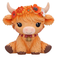 Load image into Gallery viewer, Moo Crew Marigold Flower Cow Statue Farmhouse Figurine Cute Collectable