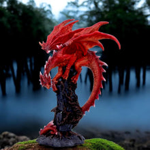 Load image into Gallery viewer, Intricate Red Dragon Figurine Gothic Fantasy Art Resin Statue Gift Collectible Decor28.5cm