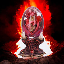 Load image into Gallery viewer, Fire Baby Dragon Egg Figurine - Fantasy Resin Statue Mystical Home Decor 12cm