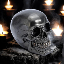 Laden Sie das Bild in den Galerie-Viewer, Occult Black Skull Sculpture - Gothic Halloween Home Decor Ornament