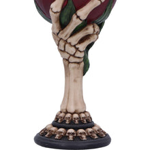 Laden Sie das Bild in den Galerie-Viewer, Gothic Rose Goblet Skeleton Hand Chalice Dark Fantasy Wine Cup Horror Skull