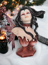 Load image into Gallery viewer, Celtic Goddess Morrigan Bust Figurine Statue