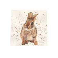 Load image into Gallery viewer, BELLA Rabbit Bunny Ceramic Art Tile by Bree Merryn | 20x20 cm | Wall Art Ready to Hang | Cute Animal Design | Gift for Rabbit Lovers | Boxed