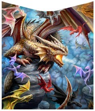 Load image into Gallery viewer, Gothic Anne Stokes Dragon Clan Blanket Large Fantasy Art Throw for Home Decor