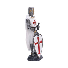 Laden Sie das Bild in den Galerie-Viewer, Templar Knight Figurine 16.6cm Medieval Crusader Statue Historical Gothic Decor