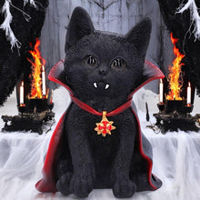 Load image into Gallery viewer, Gothic Vampire Black Cat Figurine Halloween Collectible Spooky Home Decor Ornament