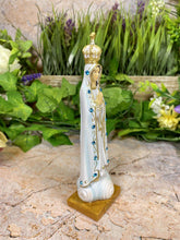 Load image into Gallery viewer, Elegant Our Lady of Fatima Resin Statue, Hand-Painted Marian Figurine, Religious Icon, Blessed Virgin Mary Sculpture, Catholic Decor