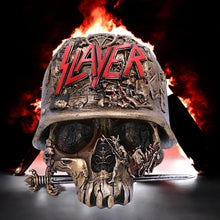 Laden Sie das Bild in den Galerie-Viewer, Official Slayer Skull Trinket Box | Eagle Helmet Logo Design | Gothic Resin Collectible 17.5cm