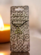 Laden Sie das Bild in den Galerie-Viewer, Celtic Mystical Triquetra Pendant with Cord – 2.5cm Symbol of Protection & Eternity