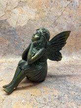 Load image into Gallery viewer, Thoughtful Garden Fairy Resin Statue, 14cm – Enchanting Contemplative Fairy Figurine for Home and Garden-OsirisTradingUK