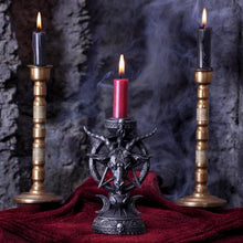 Load image into Gallery viewer, Light of Baphomet Gothic Candle Holder - Resin Ornament for Occult Rituals (15.5cm)