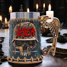 Laden Sie das Bild in den Galerie-Viewer, Official Slayer Skull Tankard | Eagle Helmet Logo Mug | Heavy Metal Collectible 16.5cm