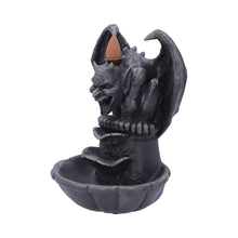 Load image into Gallery viewer, Dark Gargoyle Incense Cone Burner Gothic Backflow Smoke Tower Horror Statue