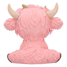Load image into Gallery viewer, Moo Crew Primrose Pink Flower Cow Figurine Cute Farmhouse Ornament Decor