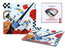 Load image into Gallery viewer, Vibrant Wassily Kandinsky Art Glass Plate - Abstract Decorative Plate 13x13cm - Modern Art Inspired Home Decor