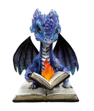 Load image into Gallery viewer, Fantasy Dragon Figurine Ornament Spell book Gothic Statue Mythical Creature