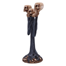 Laden Sie das Bild in den Galerie-Viewer, Gothic Reaper Skull Tea Light Holder Dark Candle Decor Bone Flame Altar Ornament