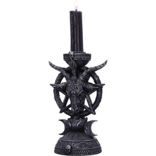 Load image into Gallery viewer, Light of Baphomet Gothic Candle Holder - Resin Ornament for Occult Rituals (15.5cm)