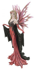 Load image into Gallery viewer, Gothic Fairy Figurine Pink Black Enchanted Wings Ornament Fantasy Resin Statue 55cm