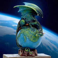 Load image into Gallery viewer, Gothic Earth Dragon Ornament Fantasy Planet Globe Sculpture Nature Guardian