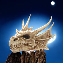 Laden Sie das Bild in den Galerie-Viewer, Collectable Dragon Skull Figurine – Gothic Fantasy Resin Sculpture Mystical Statue 22.5cm