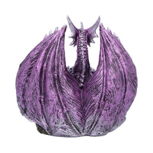 Load image into Gallery viewer, The Arrival Dragon Figurine 17.5cm Mystical Purple and Green Dragon with Blue Egg Hand-Painted