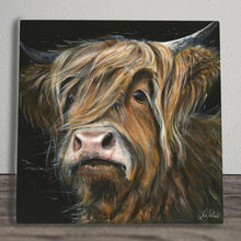 Load image into Gallery viewer, Duncan the Highland Cow Ceramic Art Tile | Pankhurst Gallery