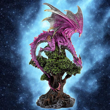 Load image into Gallery viewer, Majestic Purple Gothic Dragon Figurine Large Resin Fantasy Statue Ornament 31 cm