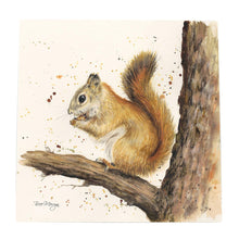 Load image into Gallery viewer, Stiles Red Squirrel Ceramic Art Tile by Bree Merryn - 20x20cm | Ready to Hang"