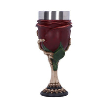 Laden Sie das Bild in den Galerie-Viewer, Gothic Rose Goblet Skeleton Hand Chalice Dark Fantasy Wine Cup Horror Skull