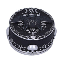 Laden Sie das Bild in den Galerie-Viewer, Gothic Malpuss Cat Trinket Box Cult Cuties Vampire Familiar Skull Occult Design