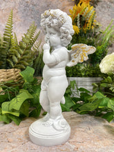 Load image into Gallery viewer, Exquisite Cherub Sculpture with Gold Headdress and Resin Wings Angel Statue-OsirisTradingUK