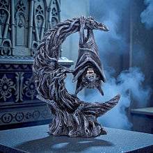 Load image into Gallery viewer, Gothic Bat Moon Figurine Dark Fantasy Decor Crescent Moon Horror Ornament