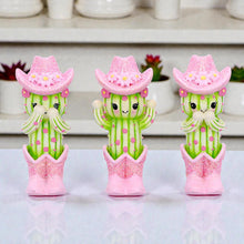 Load image into Gallery viewer, Three Wise Cactus Figurines Cute Novelty Ornament See Hear Speak Evil Decor