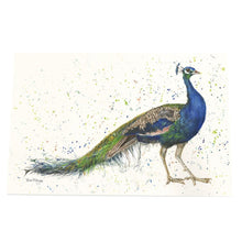 Load image into Gallery viewer, Vibrant Peacock Wall Art Ceramic Tile by Bree Merryn - 30x20 cm Decorative Hanging Tile, Nature-Inspired Home Decor Gift"
