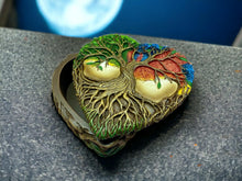 Load image into Gallery viewer, Heart-Shaped Tree of Life Trinket Box - Handcrafted Resin Keepsake Box, Spiritual Decor, Celtic Jewellery Storage-OsirisTradingUK