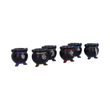 Load image into Gallery viewer, Positive Energy Cauldrons Set of 6 Mini Wiccan Altar Pagan Witchcraft Ornaments