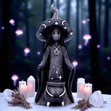 Laden Sie das Bild in den Galerie-Viewer, Dazzle Little Souls Figurine Witch Spirit with Cauldron Fantasy Wiccan Gothic Decor